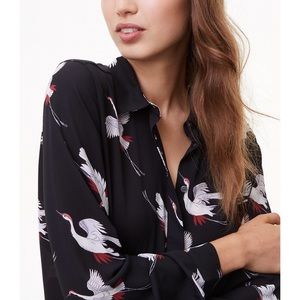 Loft long sleeve crane button down shirt